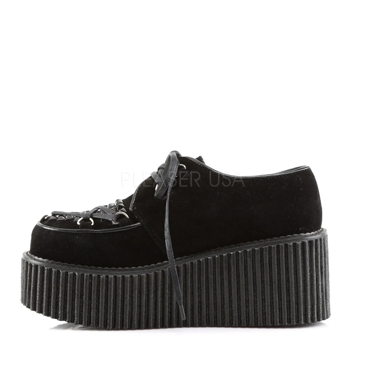 CREEPER-216  Black Vegan Suede