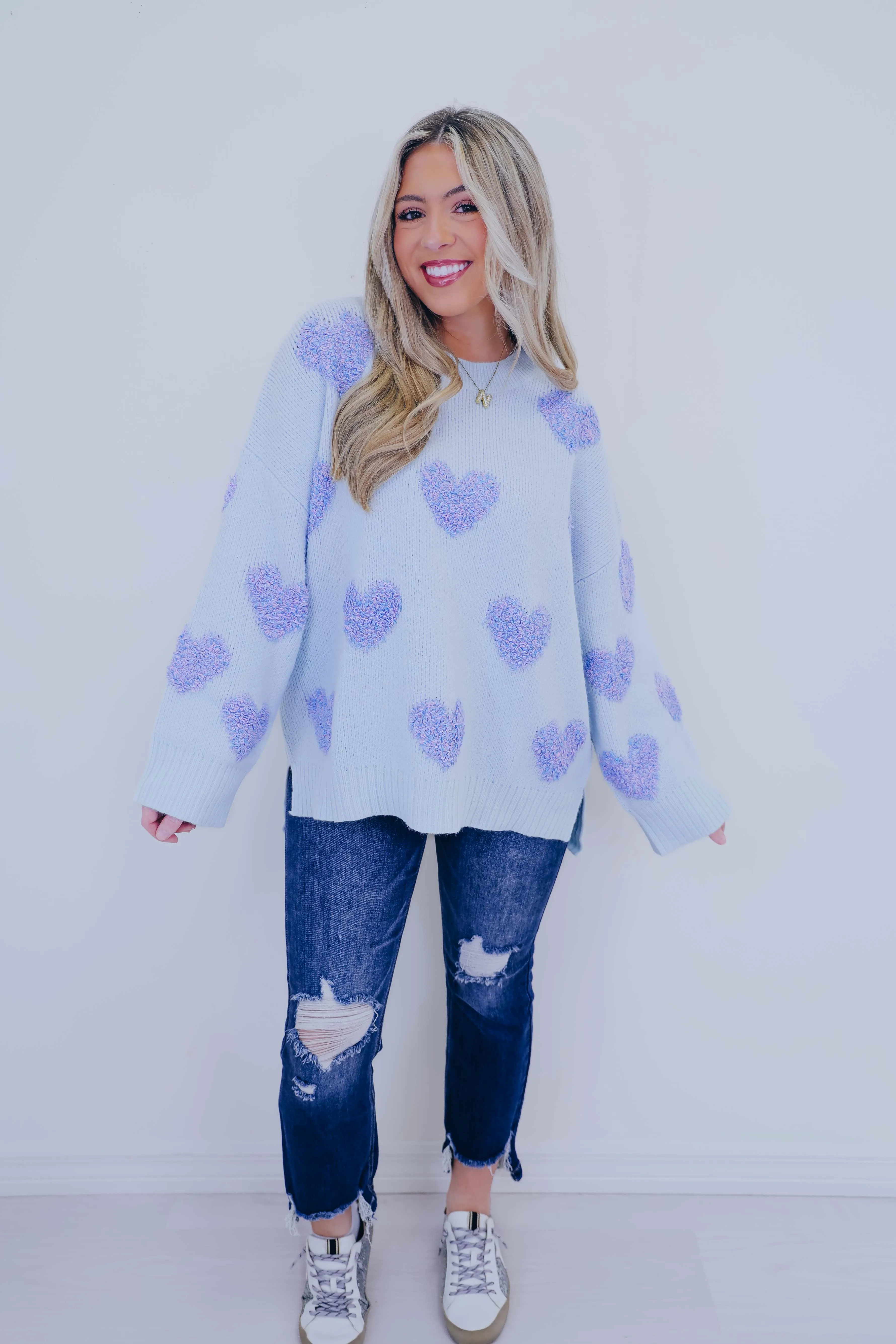 Cupid Cozy Heart Oversized Sweater - 2 Colors