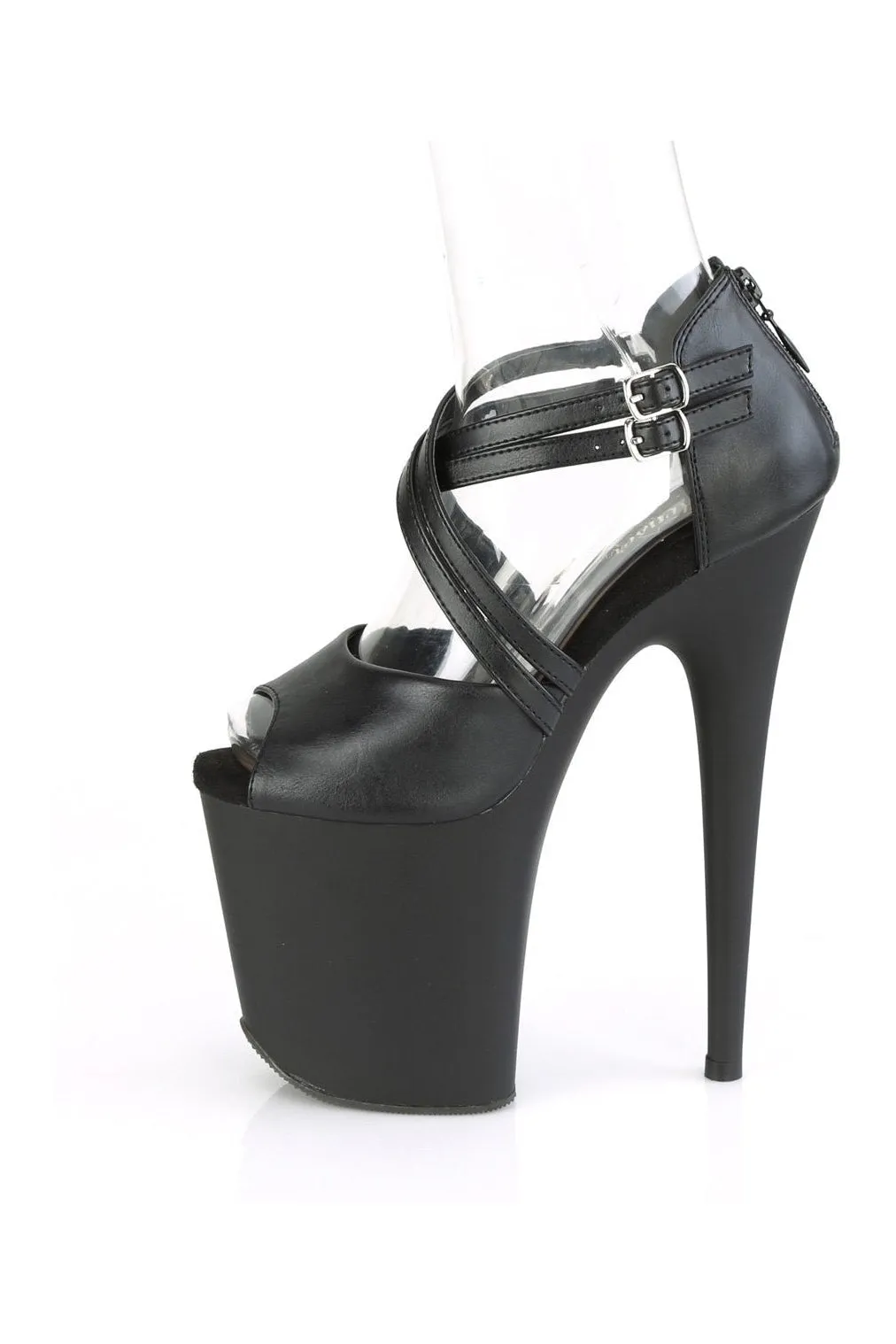 FLAMINGO-865 Sandal | Black Faux Leather