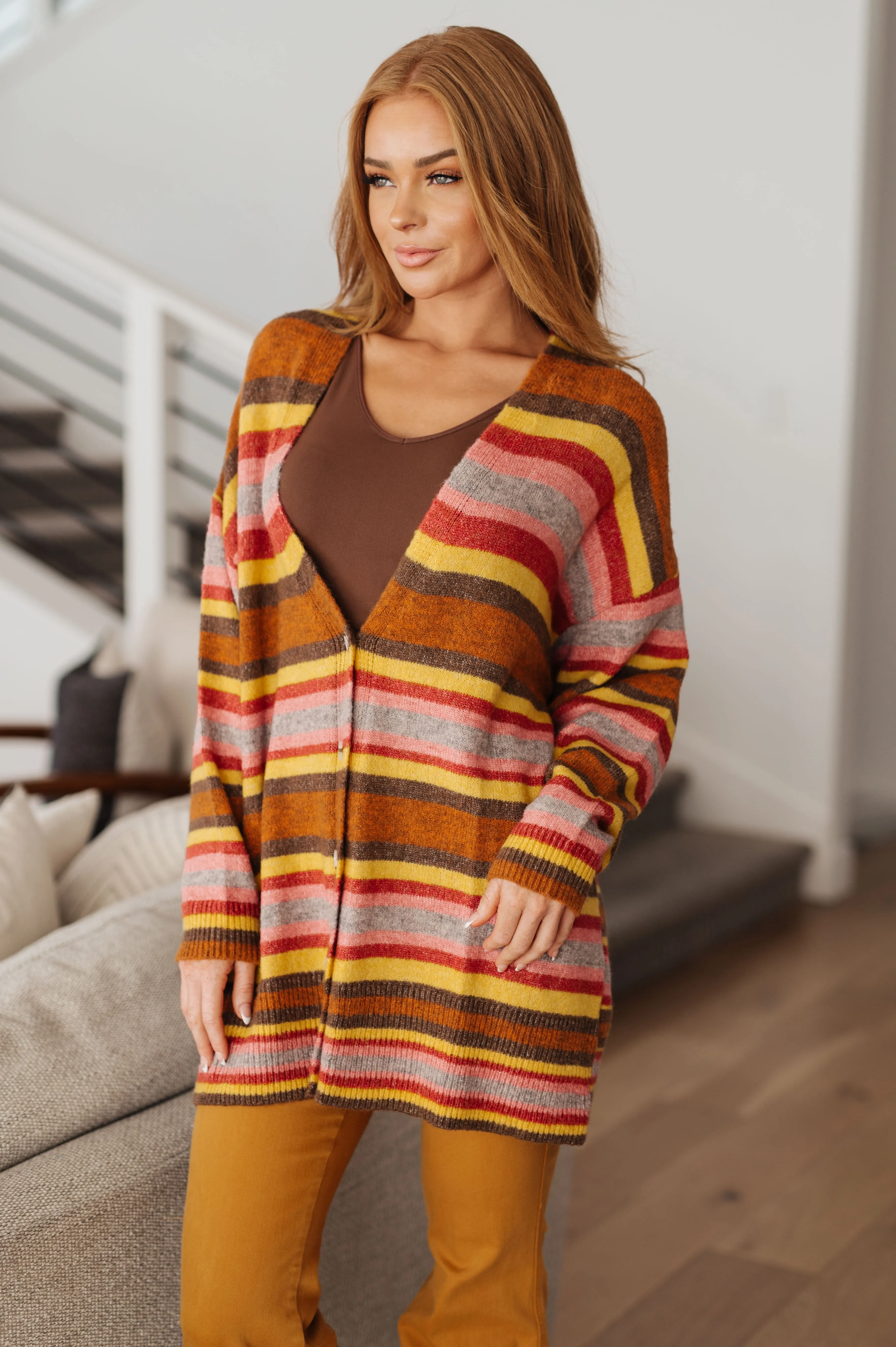 Hazel Blues® |  Henny Penny Striped Cardigan
