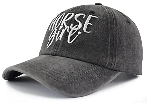 Horse Girl Embroidered Cap