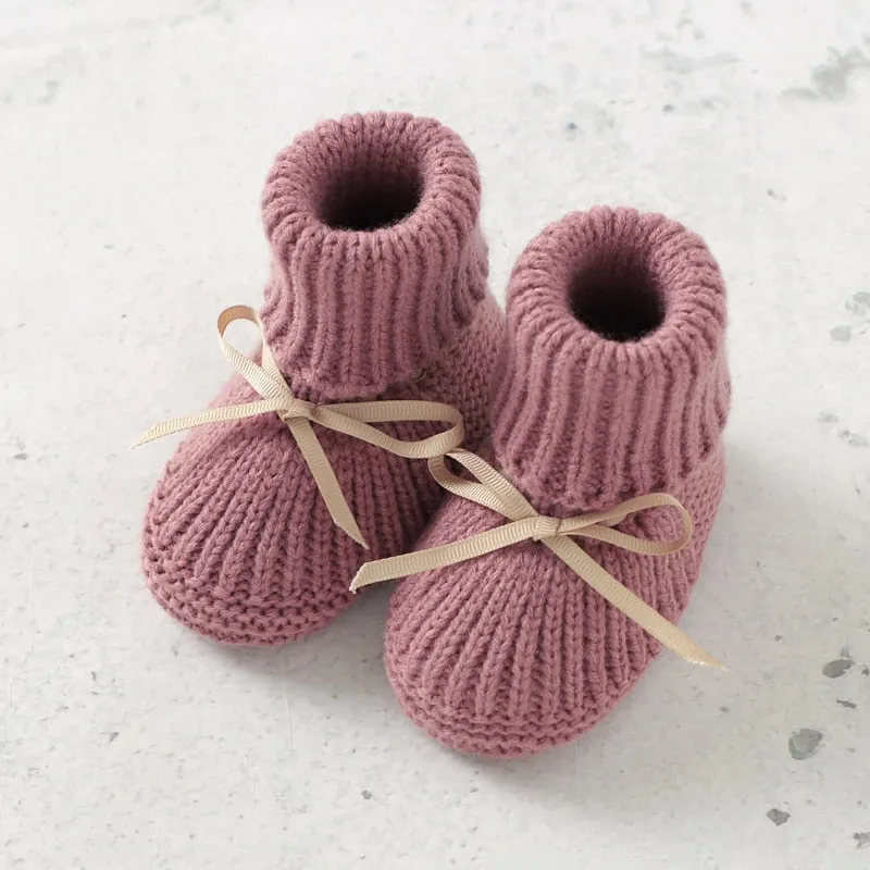 Knitted Booties & Mittens Set