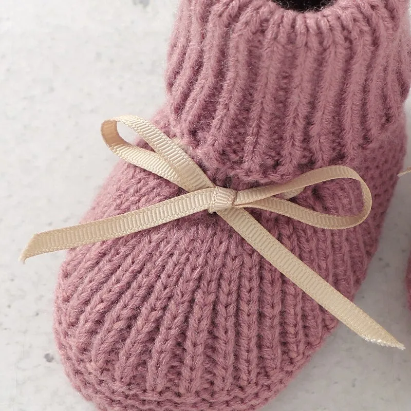 Knitted Booties & Mittens Set
