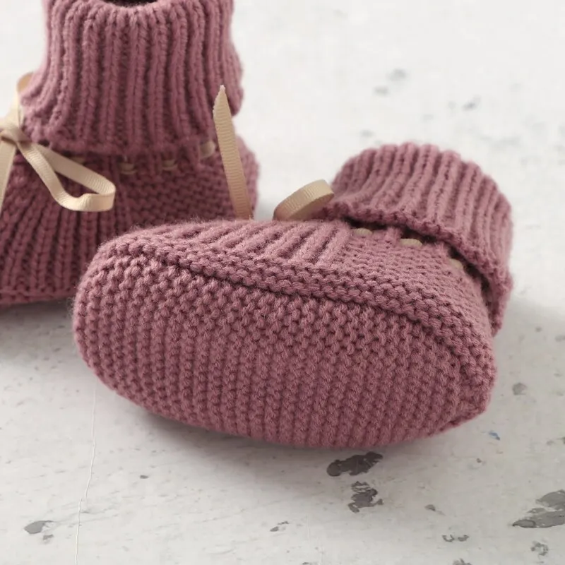 Knitted Booties & Mittens Set
