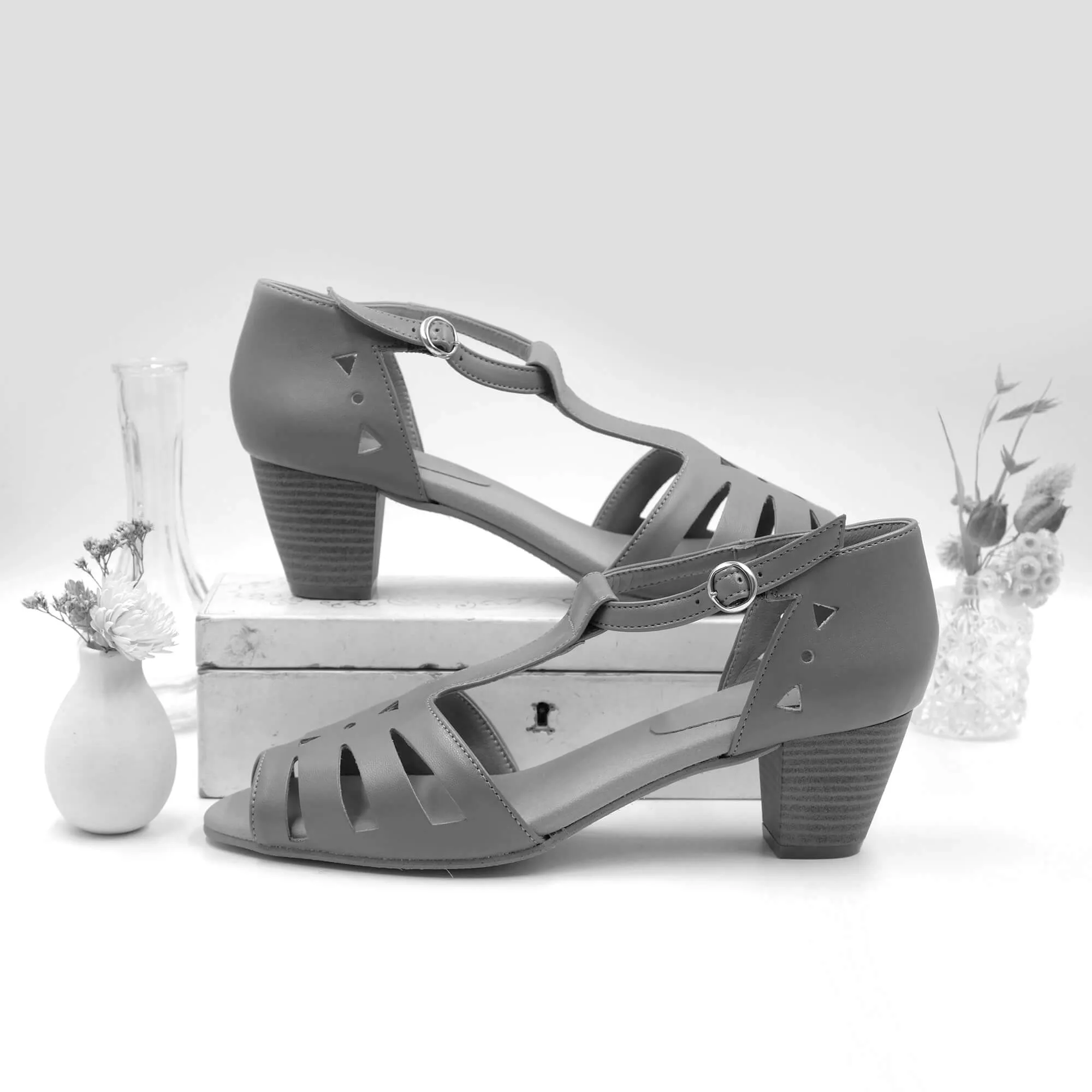 Lily Up - Sandales Marron Vegan à Talons