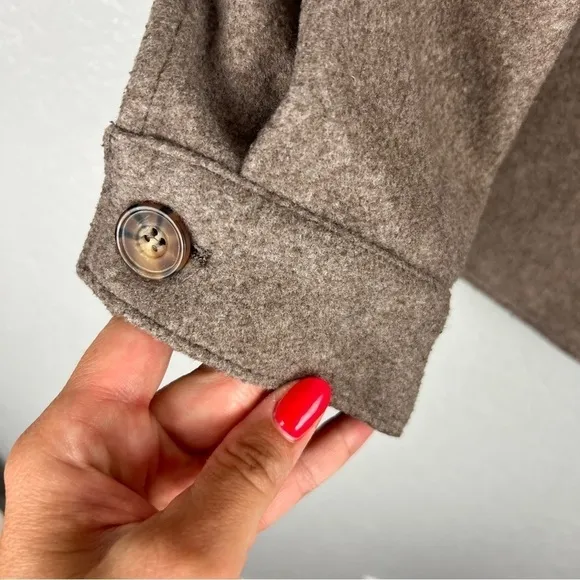 Love Tree Fleece Oversized Shacket, Coco Brown L - Fall, Autumn, Jacket, Tan