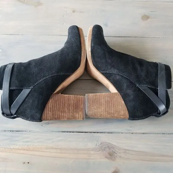 MADEWELL aimee ankle black leather bootie size 9.5