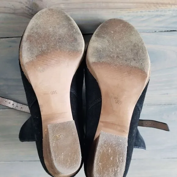 MADEWELL aimee ankle black leather bootie size 9.5