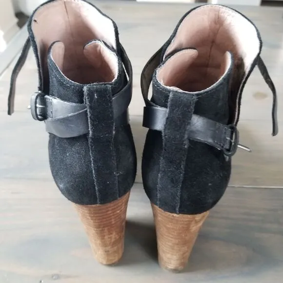 MADEWELL aimee ankle black leather bootie size 9.5