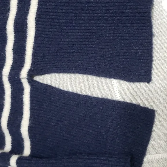 Madewell Cozy Walker Striped Cardigan, Color Dark Nightfall, Size L