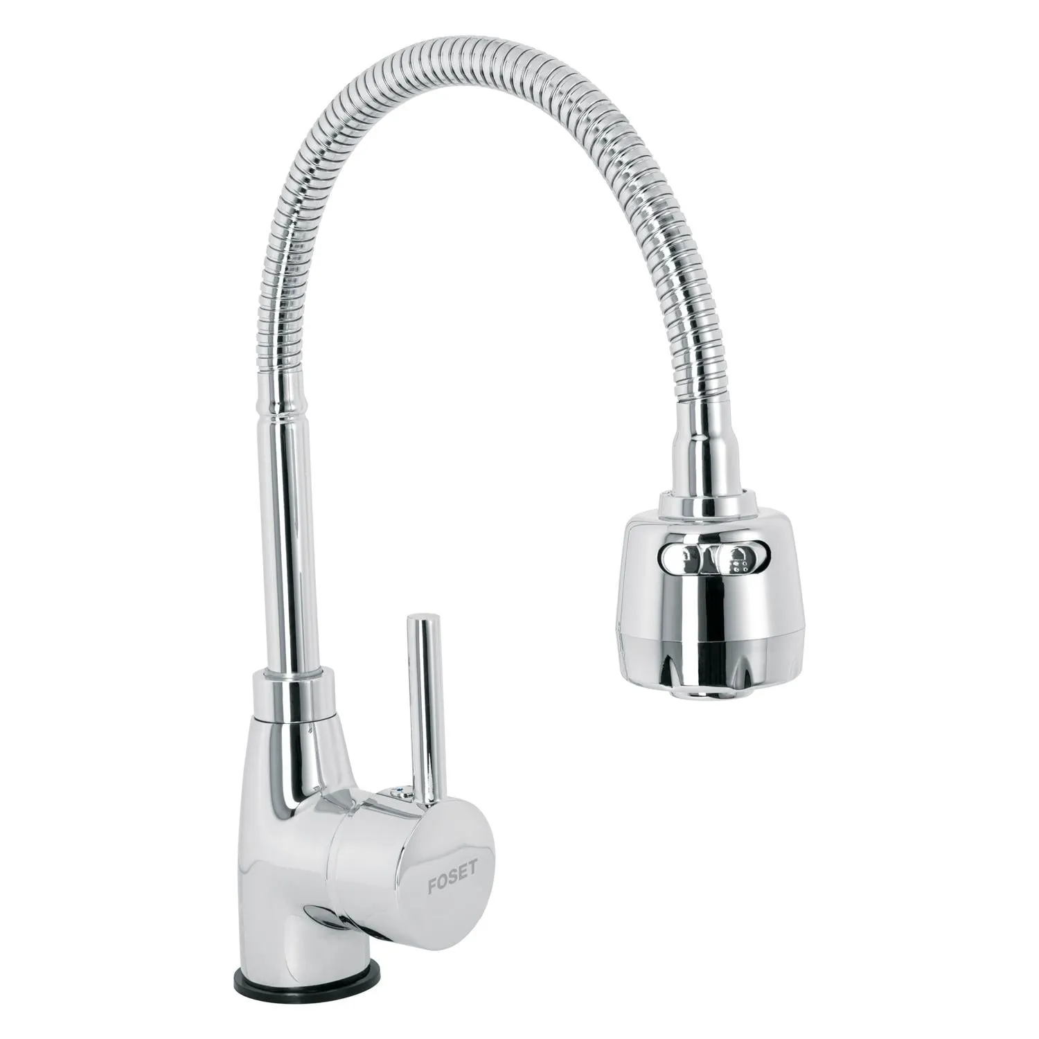 Monomando para fregadero con cuello flexible, cromo, Tubig, Foset 47386