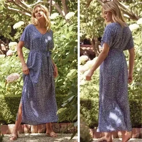 NEW Sumersalt Easy Breezy Voile Maxi Dress Beach Twilight Floral Resortwear
