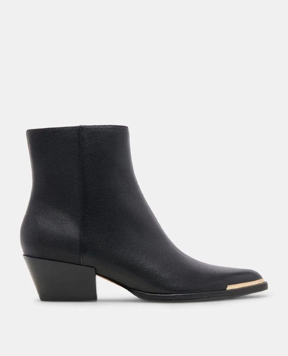 Nonah Booties Black Leather