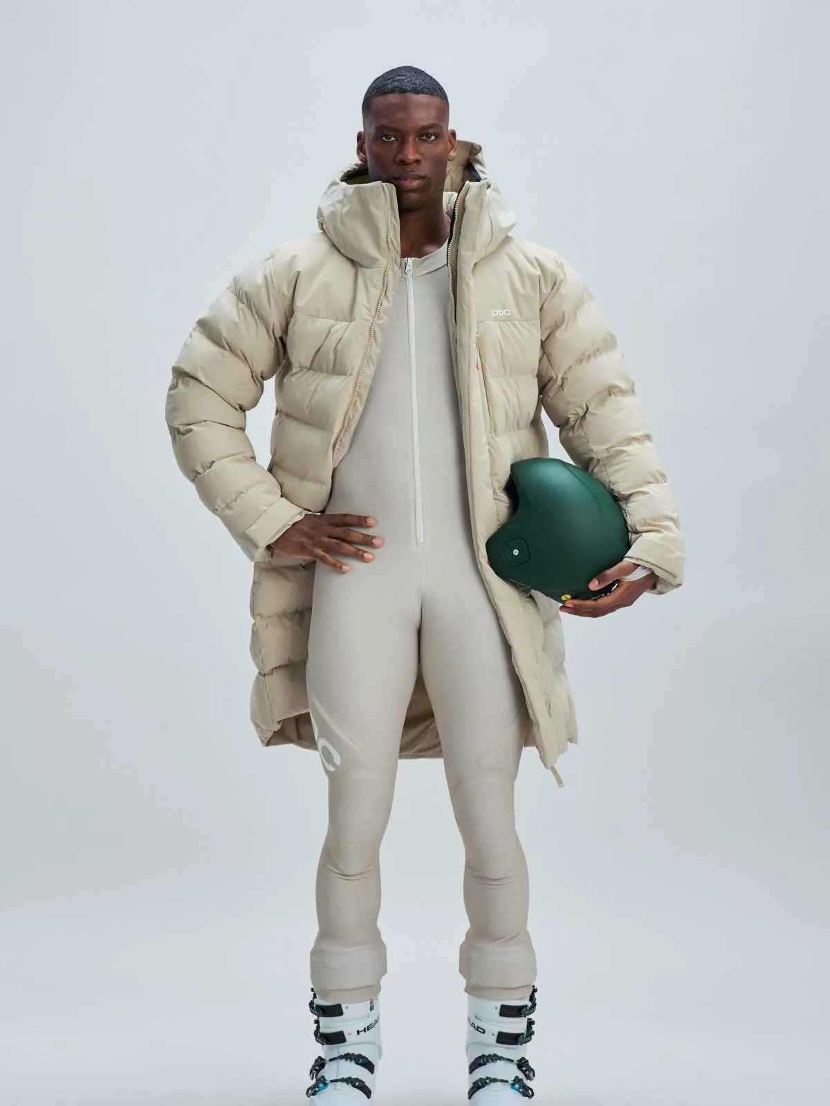 Płaszcz zimowy męski POC M'S Race Loft Parka beżowy