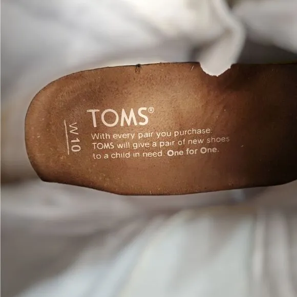 Toms Majorca Peep Toe High Rise Suede Quilted Booties Size 10 M
